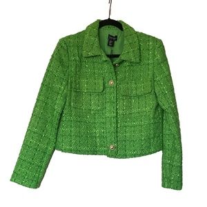 Nicole Miller Cropped Tweed Jacket